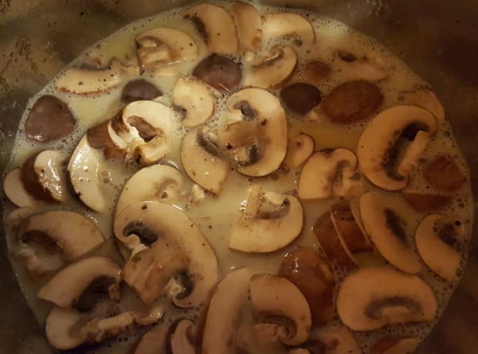 Add the Cremini Mushrooms