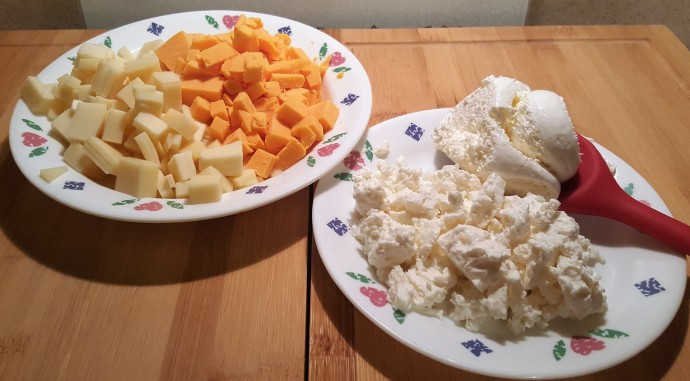 Cheddar, Jarlsberg, Cream Cheese and Feta