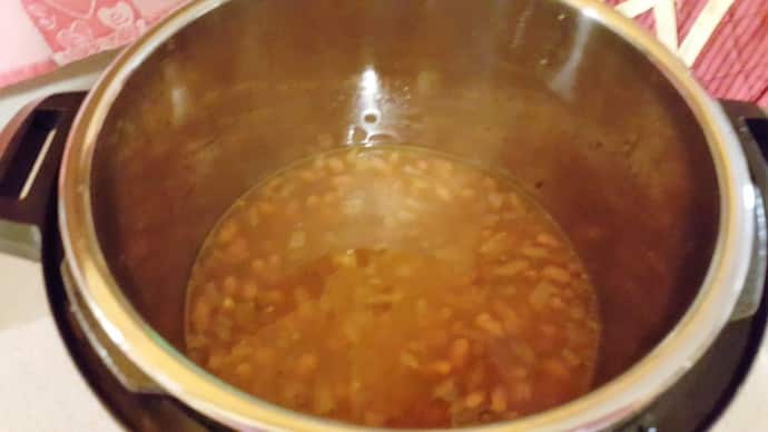 Cooking the beans