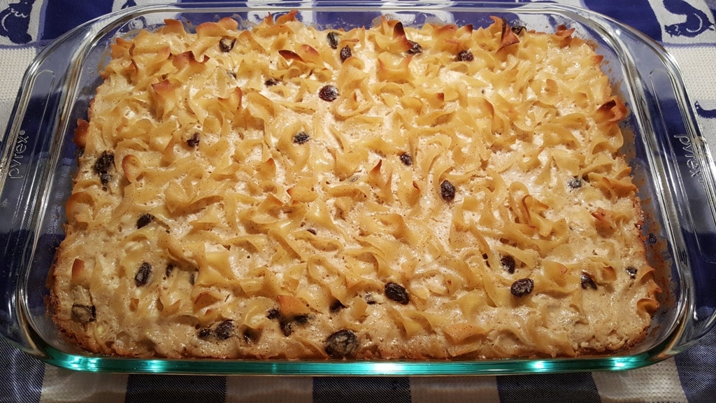 Noodle Kugel fresh out of the oven