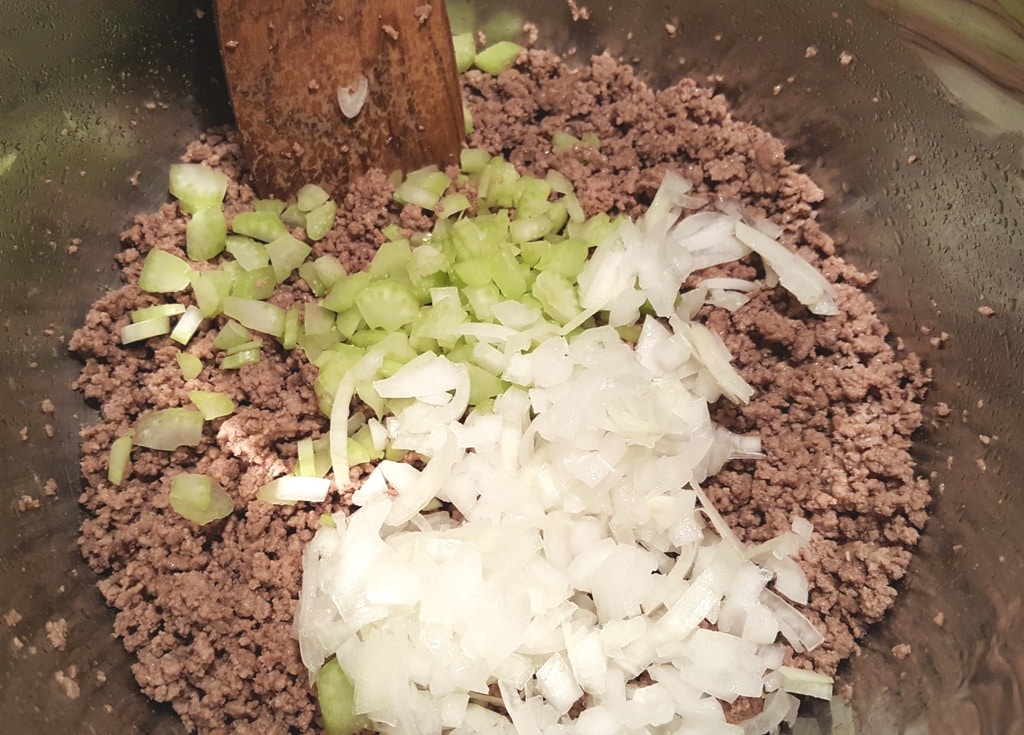 Add Diced Onion and Celery