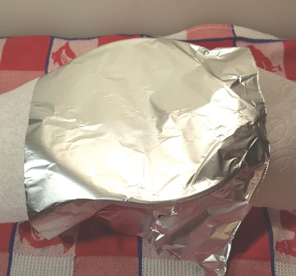Cover with Paper Towel and Foil