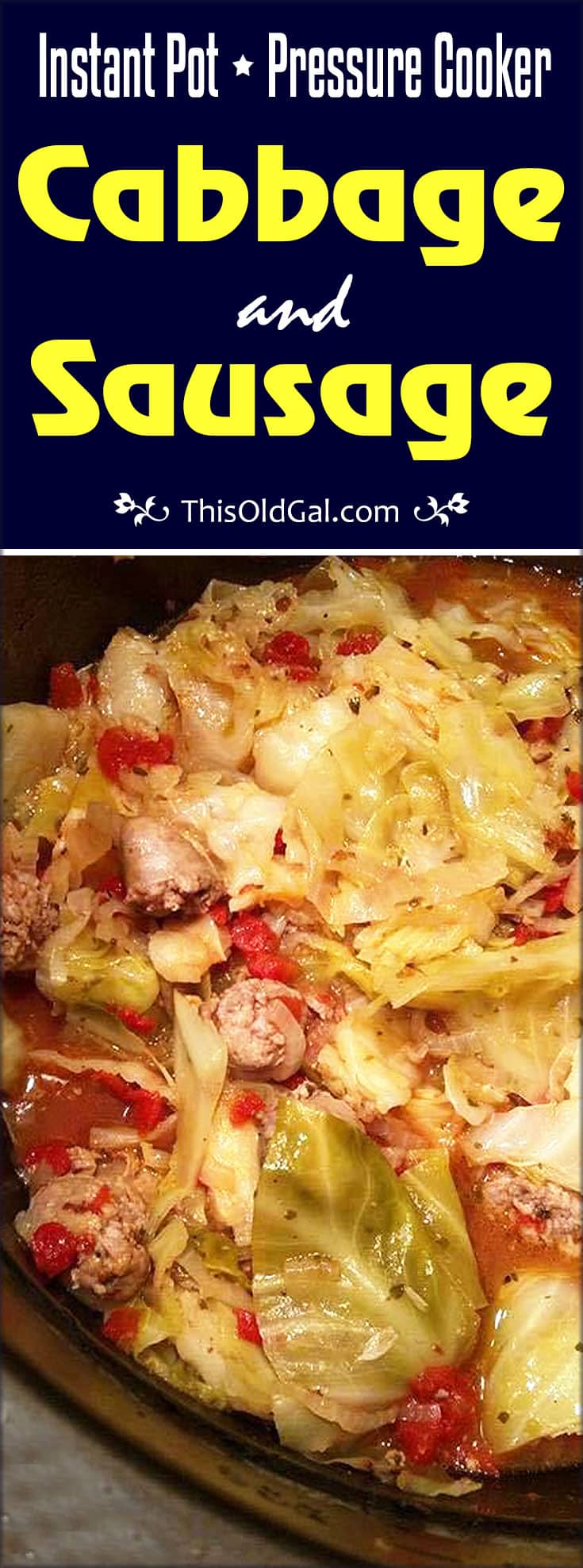 Pressure Cooker Cabbage and Sausage