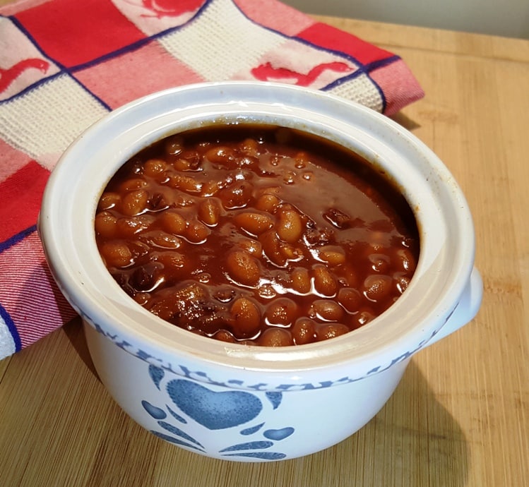 Crock of Pressure Cooker Holiday Baked Beans