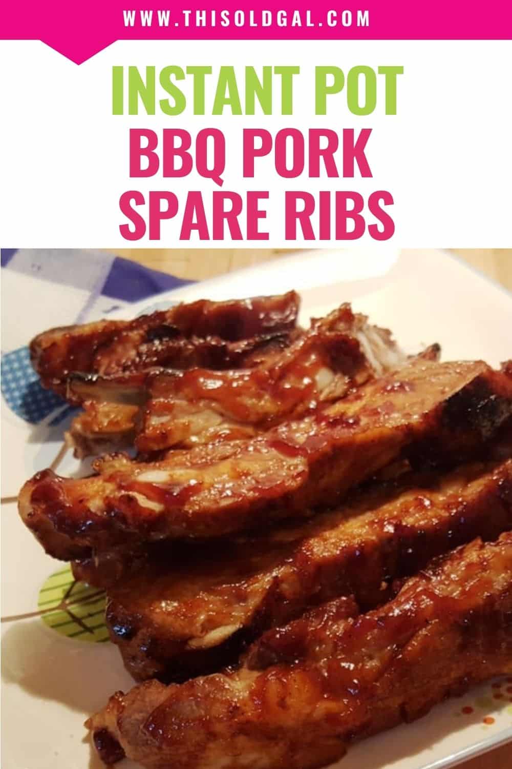 Instant Pot BBQ Pork Spare Ribs [Baby BackSt. Louis]