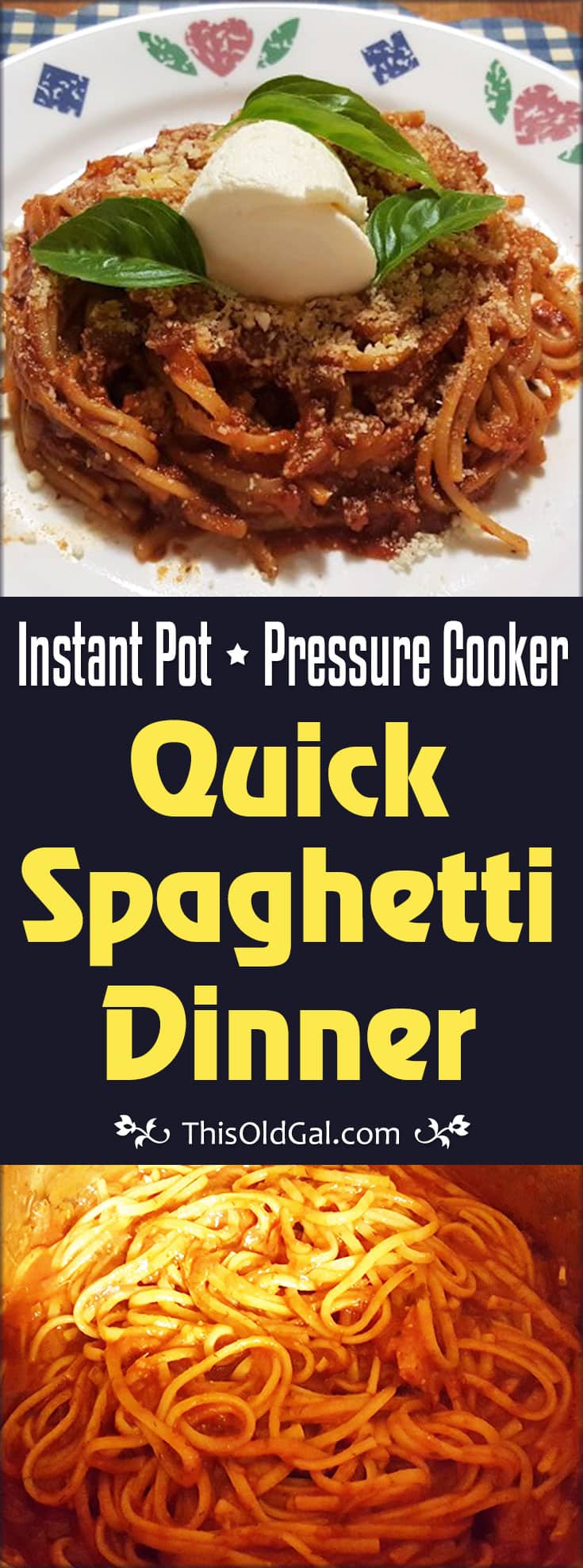 Instant Pot Pressure Cooker Quick Spaghetti Dinner