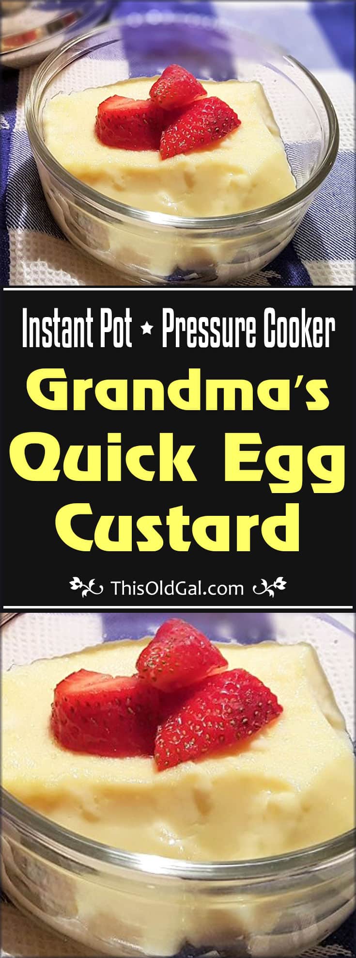 Pressure Cooker Grandma’s Quick Egg Custard