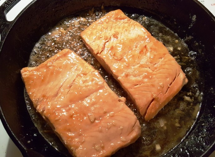 Remove Salmon Skin with Butter Knife or Fork