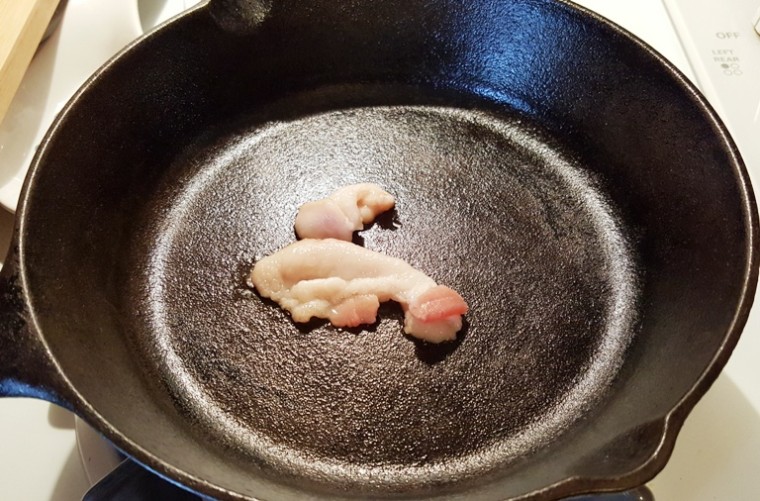 Grease the Cast Iron Skillet with Bacon Grease