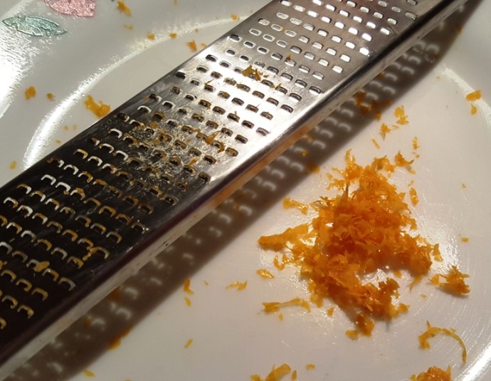 Use a Microplane to get the Orange Zest