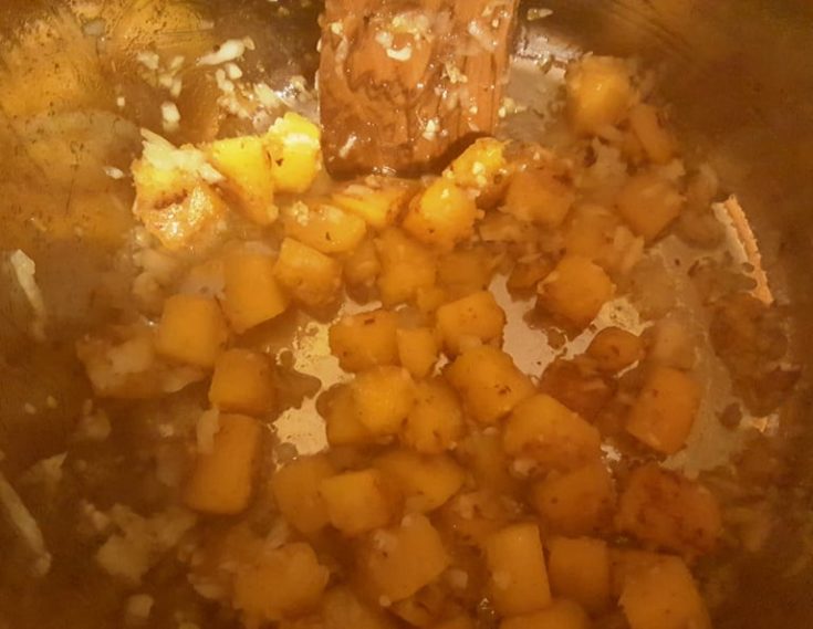 Pressure Cooker Roasted Butternut Squash Risotto with Gremolata This