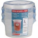 Cambro 2-Quart Round Food-Storage Containers with Lids