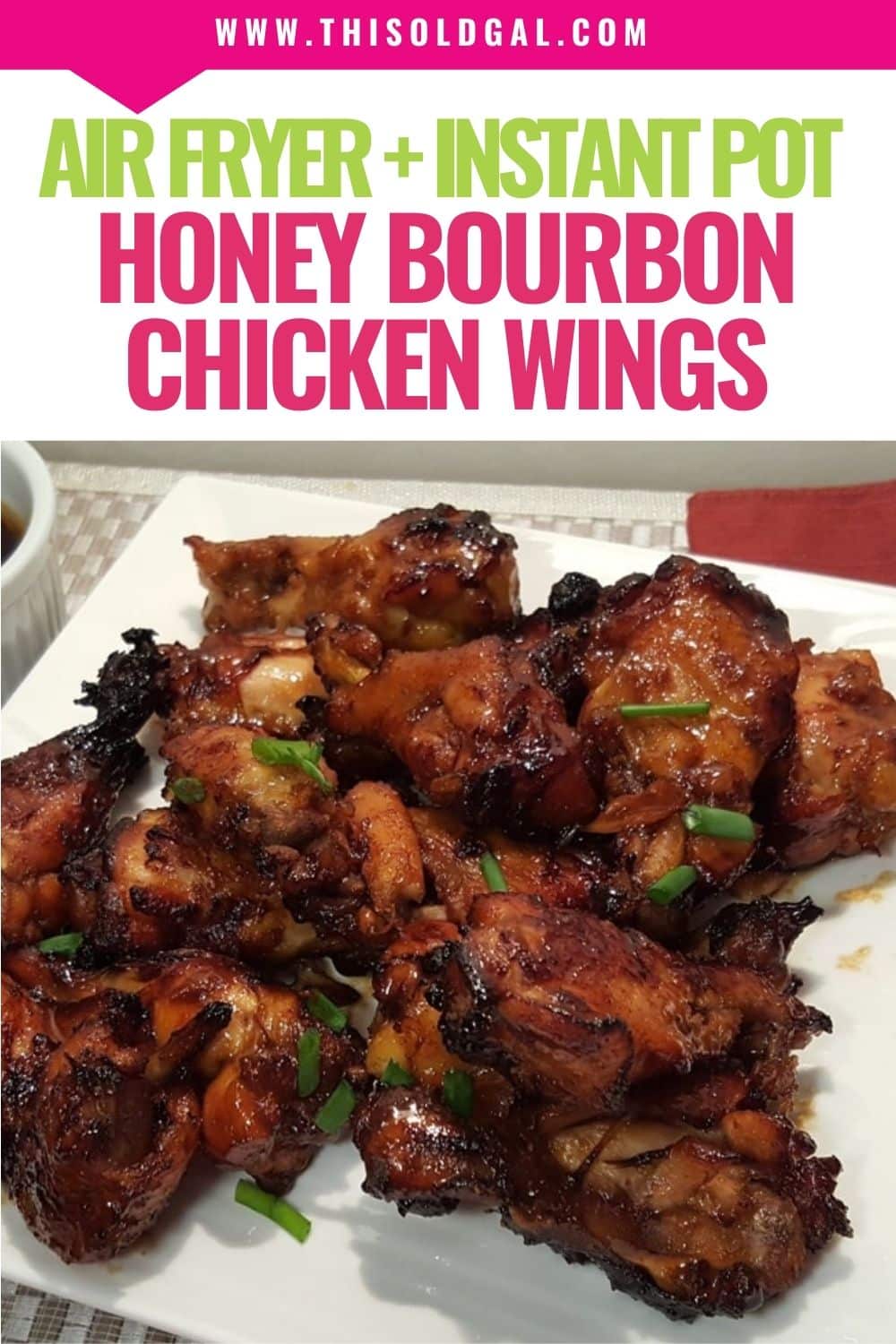 Air Fryer Pressure Cooker Honey Bourbon Chicken Wings