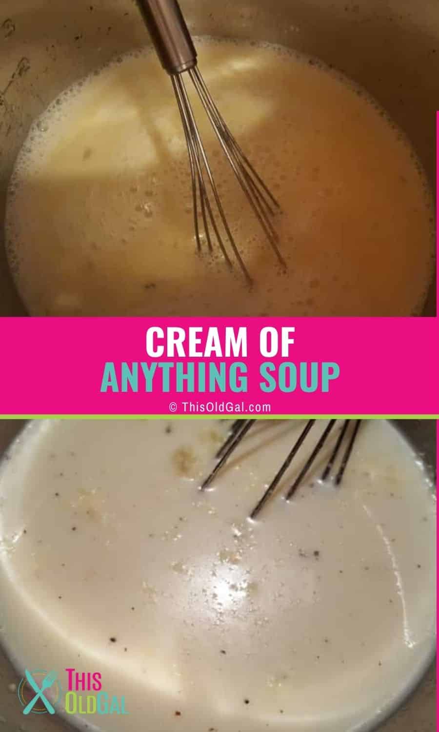 Images of the pots with cream of anything soup in them