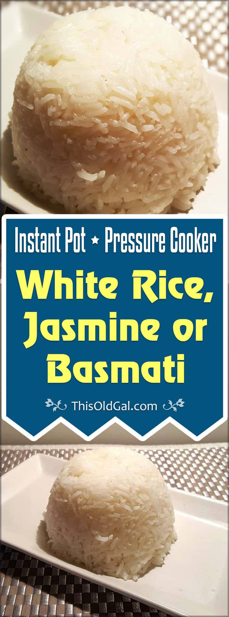 Instant Pot Pressure Cooker White Rice, Jasmine or Basmati