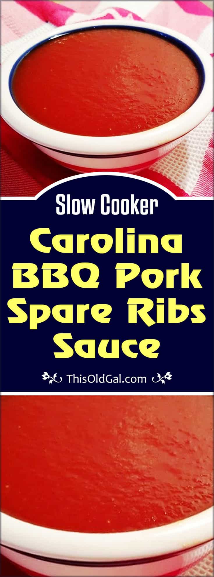 Slow Cooker Carolina BBQ Pork Spare Ribs Sauce