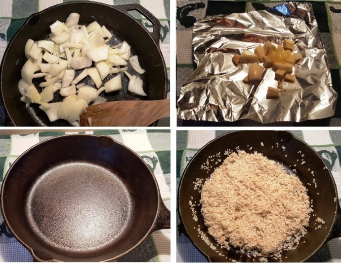 Prepare Onions, Garlic and Sesame Seeds
