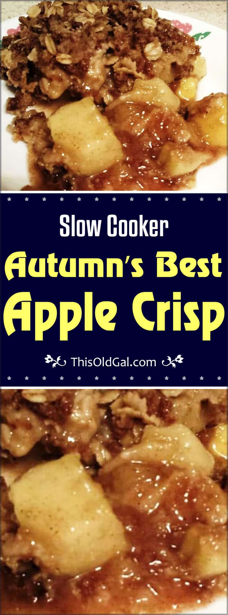 Slow Cooker Autumn's Best Apple Crisp