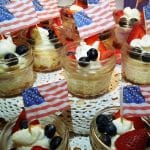 Pressure Cooker Red White and Blue Cheesecake Singles