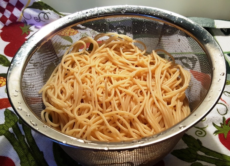 Spaghetti in the Strainer