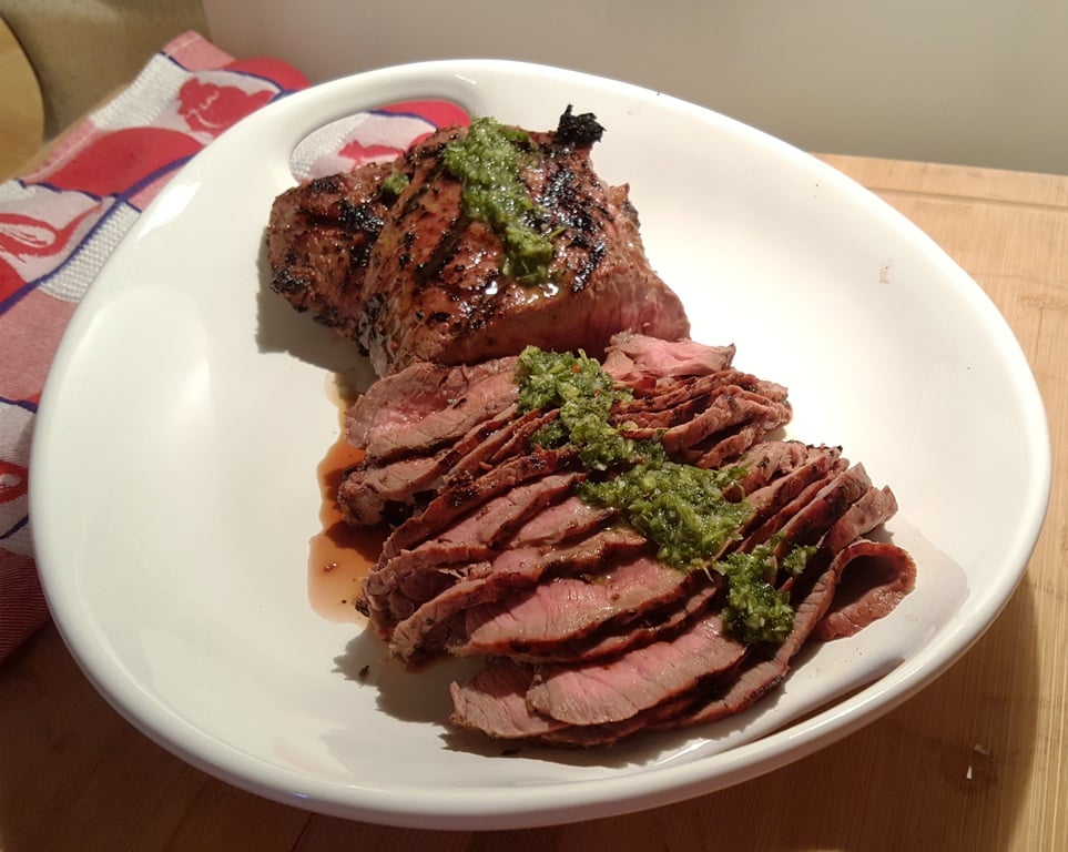 London Broil with Chimichurri Sauce