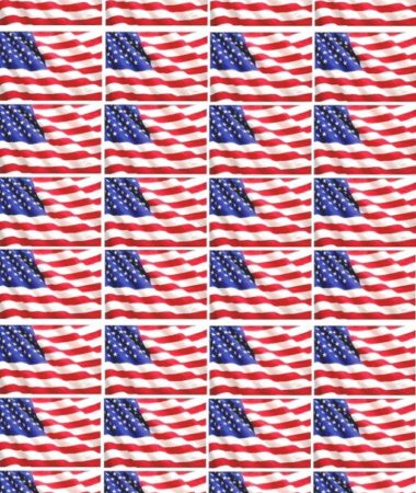 A free printable of American flags used for decorations
