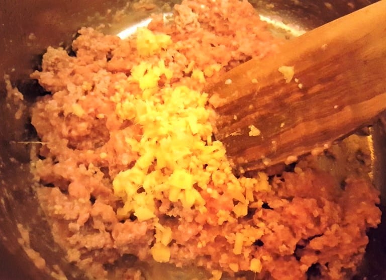 Lots of Minced Garlic and Ginger