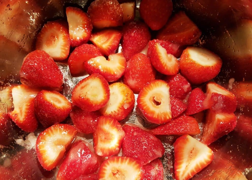 Sliced Strawberries in the Pressure Cooker