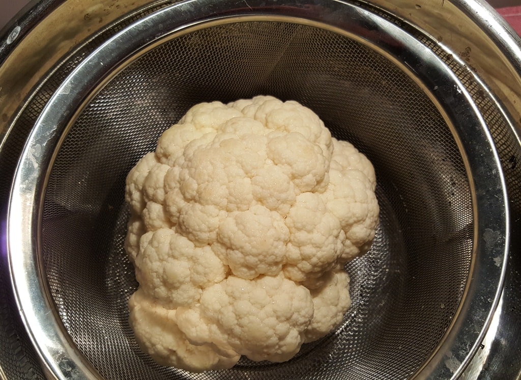 Whole Head of Cauliflower in Pressure Cooker