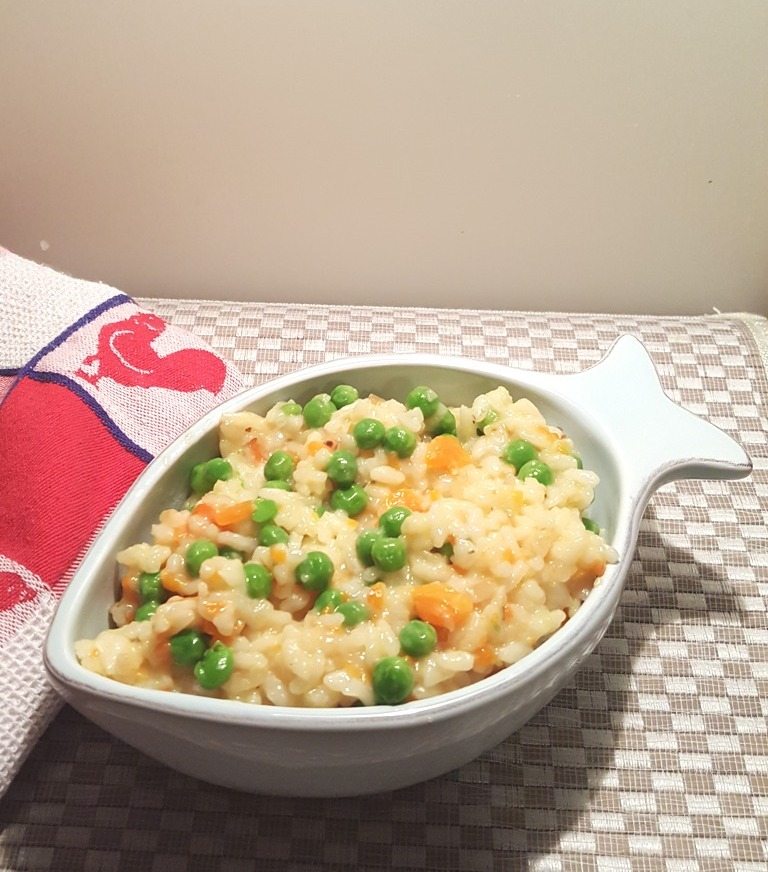 Pressure Cooker Basic Risotto with Peas
