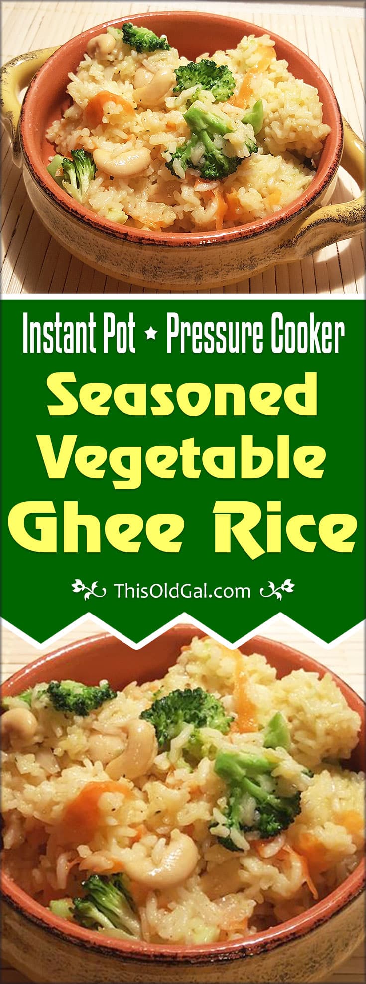 Pressure Cooker Seasoned Vegetable Ghee Rice
