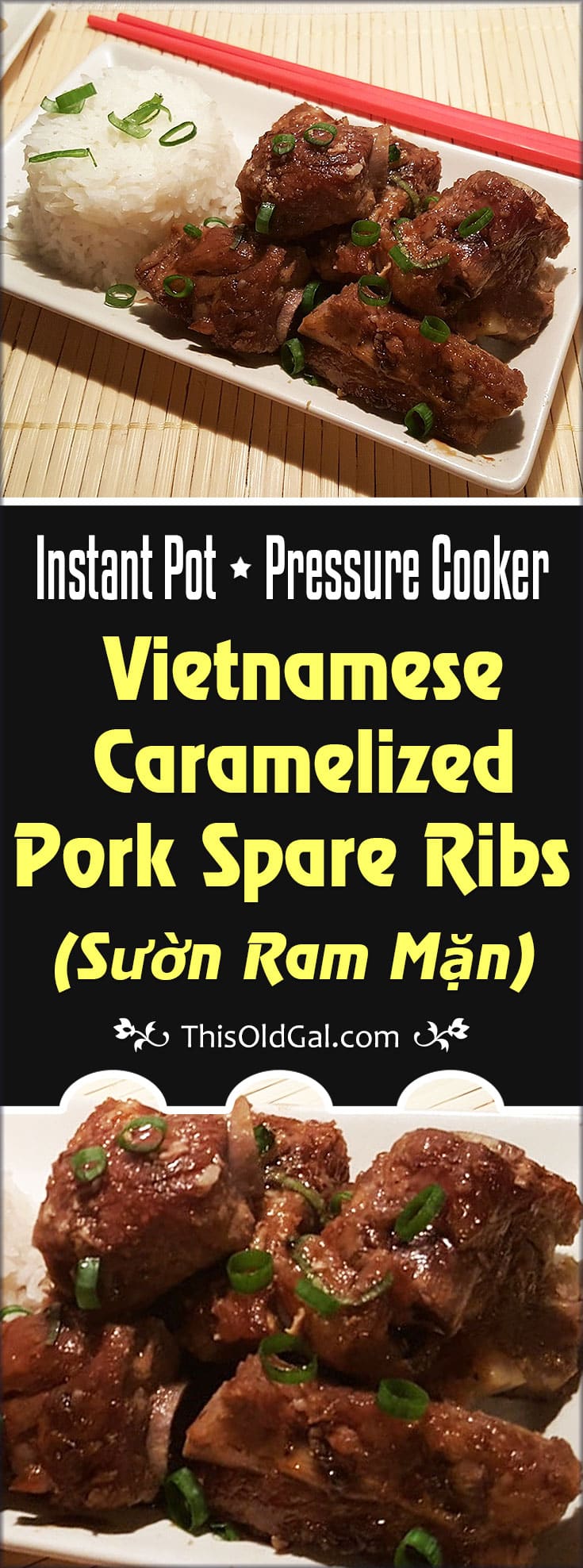 Pressure Cooker Vietnamese Caramelized Pork Spare Ribs (Sườn Ram Mặn)