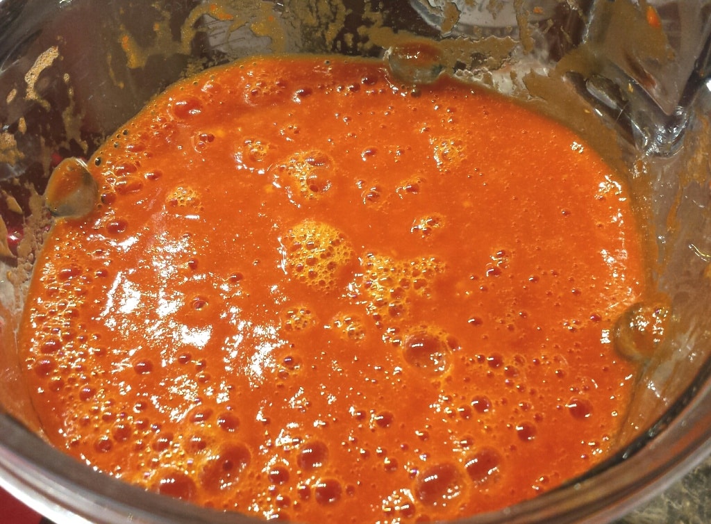 Puree Peppers Until Blended Well