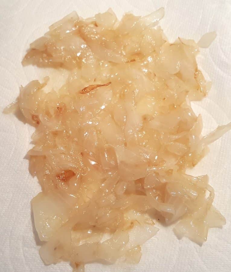 Place the Caramelized Onions on a Paper Towel