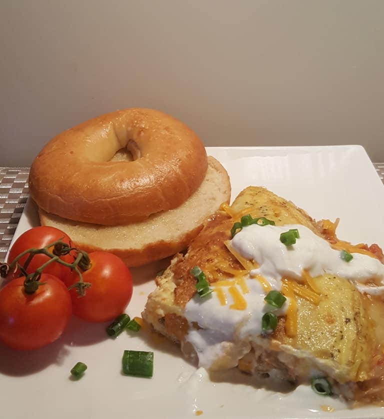 Mexican Salsa Lime Chicken Omelet