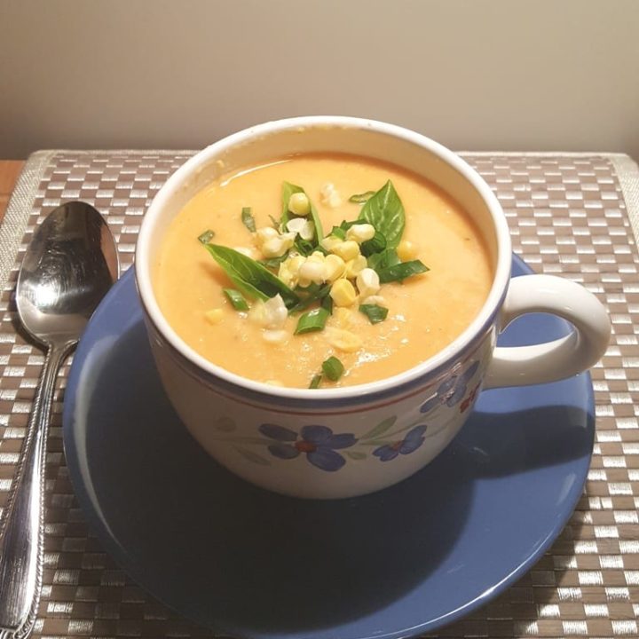Pressure Cooker Vegetarian Corn Chowder Soup This Old Gal