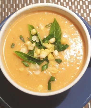 Vegan Pressure Cooker Vegetarian Corn Chowder Soup