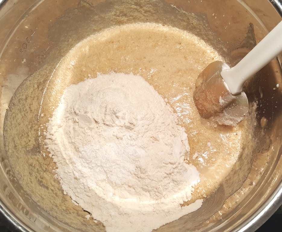 Fold in the Flour by hand