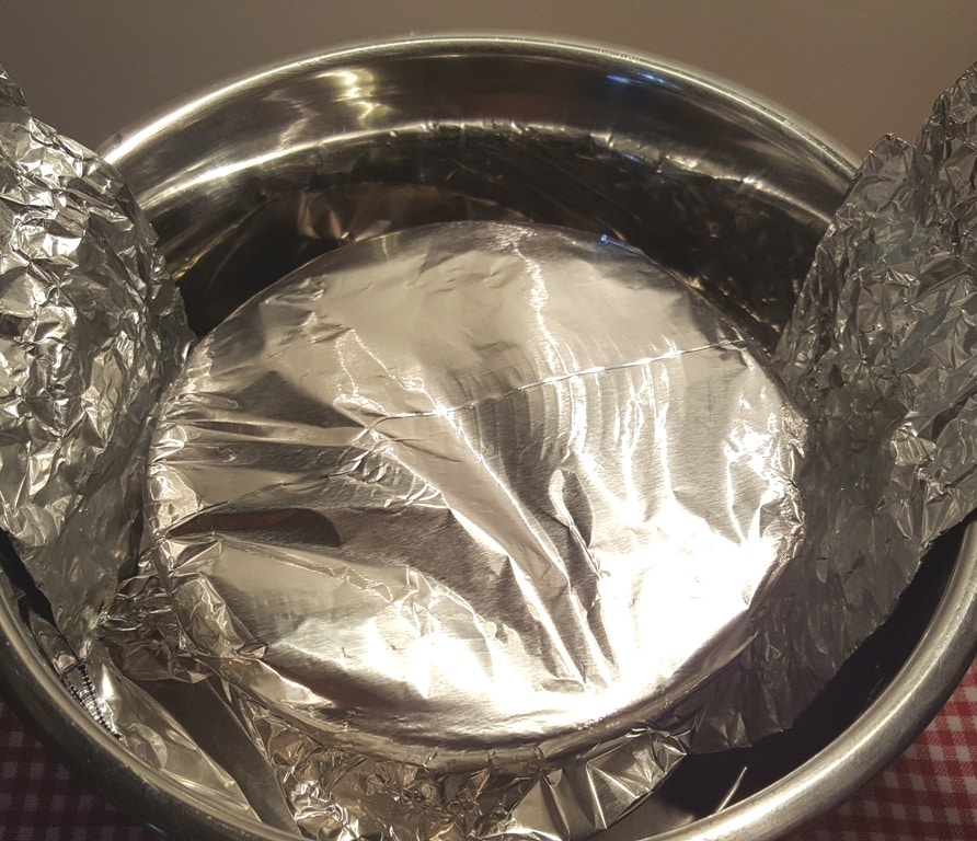 Cover lightly with a paper towel and foil