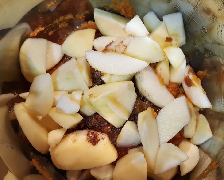 Add the Apples to the Pressure Cooker