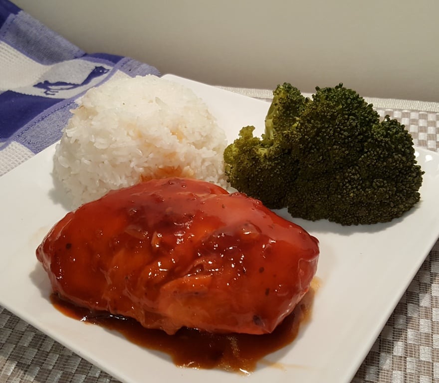Pressure Cooker Russian Chicken with Rice and Broccoli