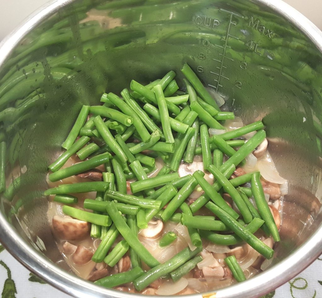 Add in the Fresh Green Beans