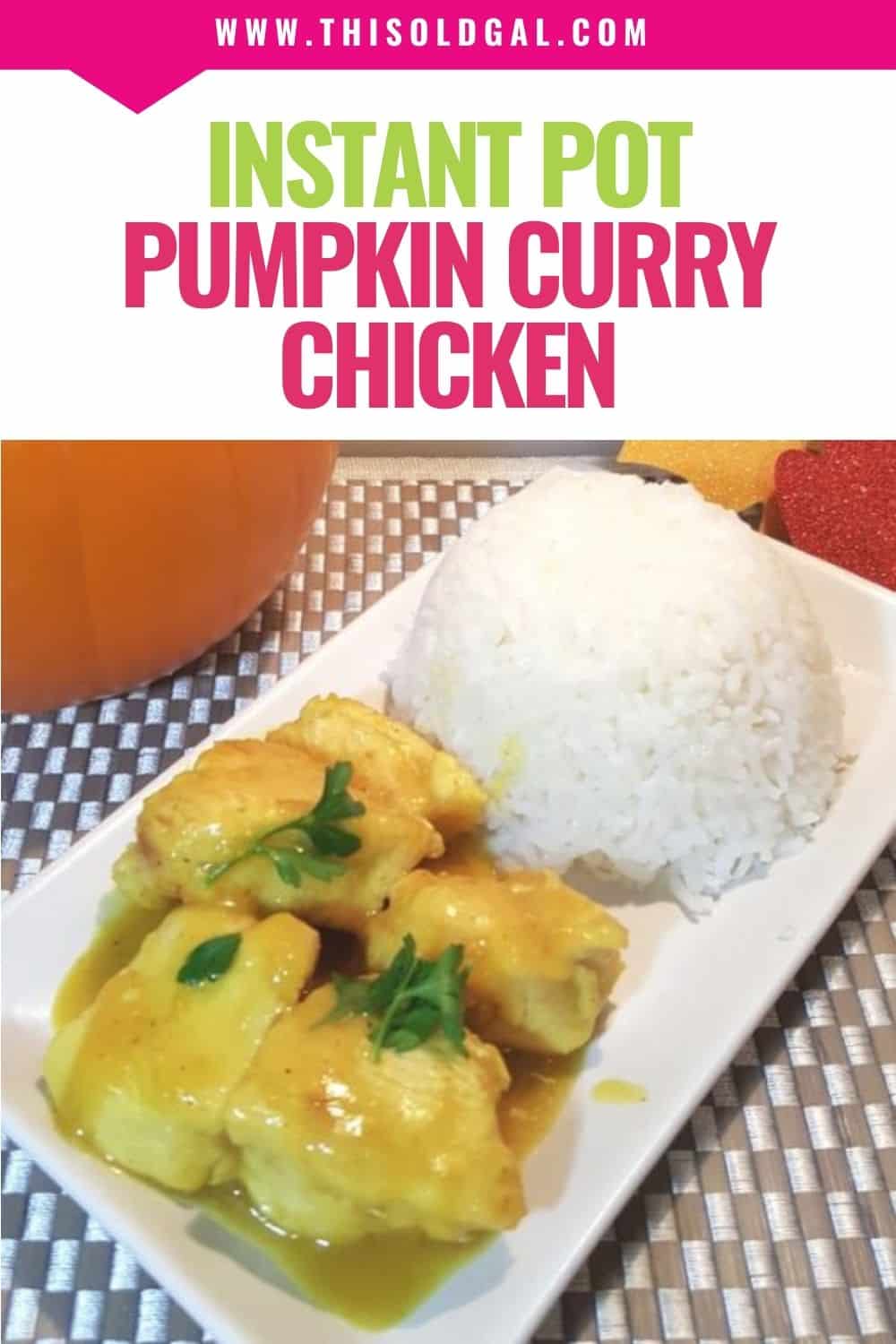 Pressure Cooker Pumpkin Curry Chicken