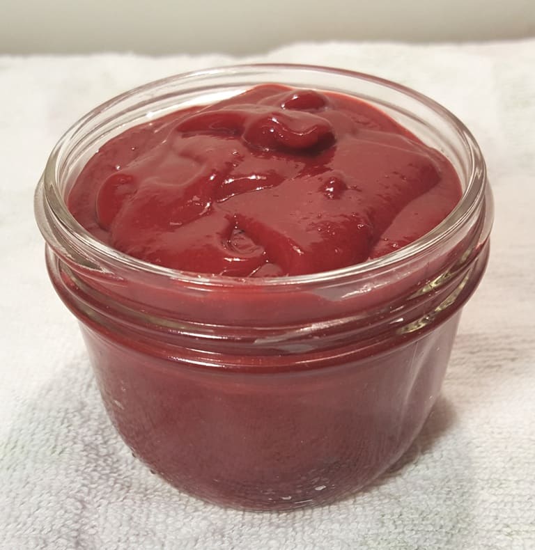 Mason Jars are great for transporting the Raspberry Cranberry Puree