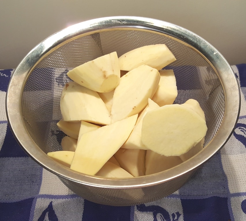 Peel and Cut the Sweet Potatoes or Yams