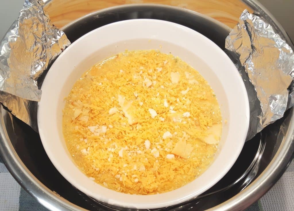 Use a Foil Sling to Lower Frittata into Pressure Cooker
