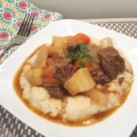 Pressure Cooker Beef Stew with Root Vegetables