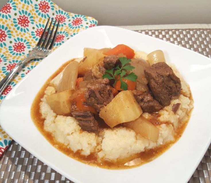 Pressure Cooker Beef Stew with Root Vegetables [Instant Pot] This Old Gal