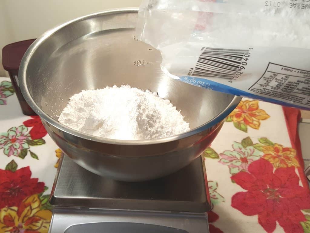 Weigh the Powdered Sugar