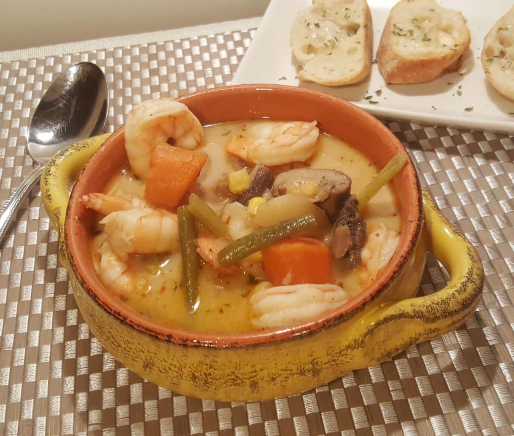 Pressure Cooker Seafood Corn Chowder {Shrimp Stew, Soup, Gumbo} This